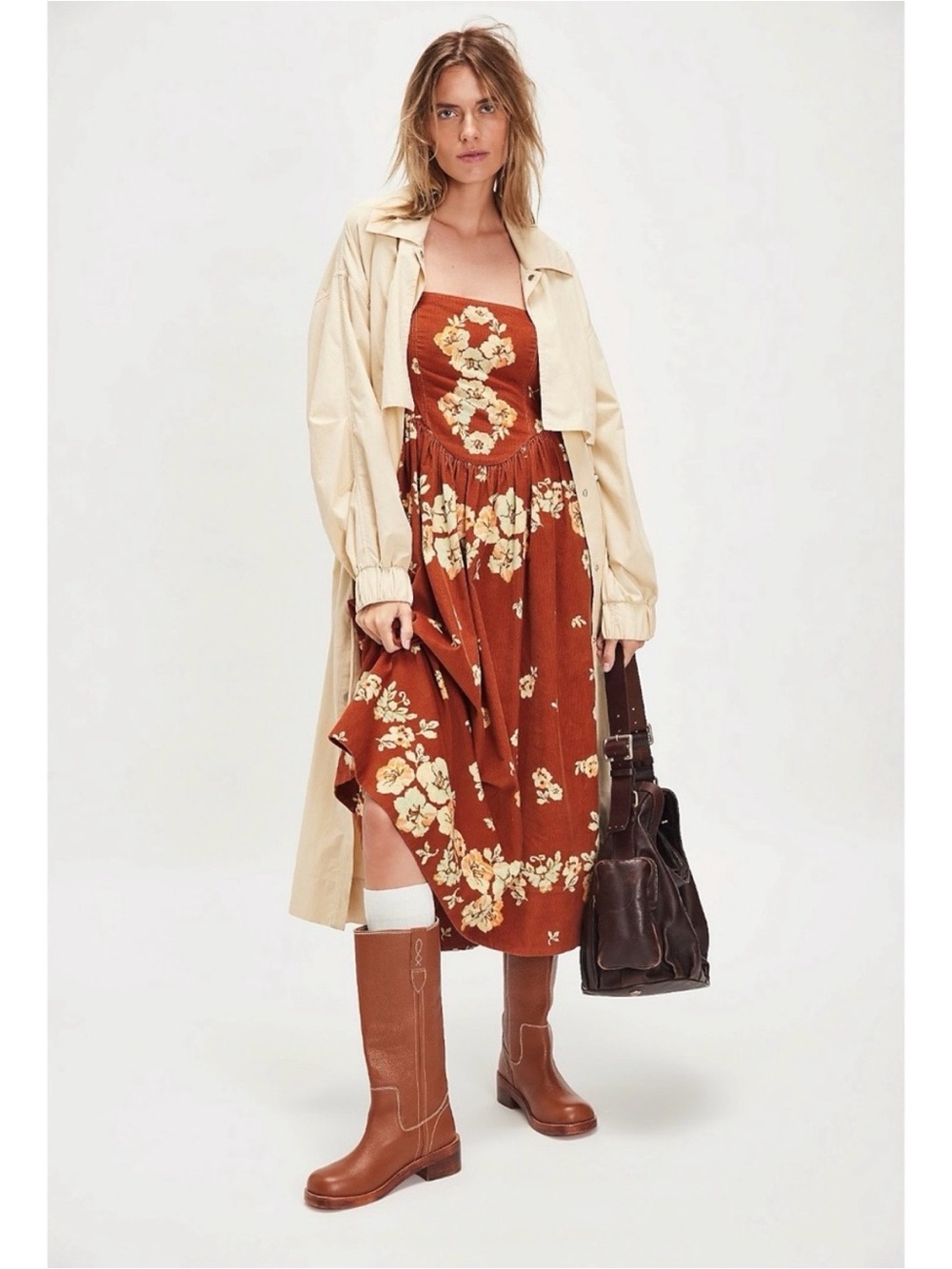 Free People Until Dawn Midi Dress Size Large - Picture 7 of 15